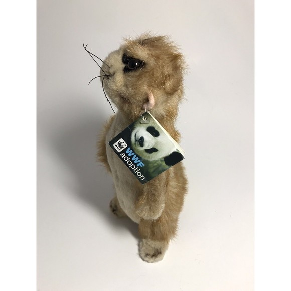 WWF Adoption Meerkat Plush Stuffed Animal 11" Tall 2007 by Fiesta w/ Tags - Picture 2 of 14